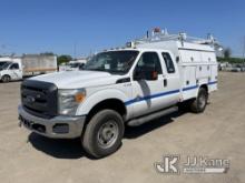 2013 Ford F350 4x4 Extended-Cab Enclosed Service Truck Runs & Moves, Check Engine Light On, Body & R