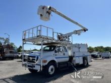 (Plymouth Meeting, PA) Altec LRV-55, Over-Center Bucket Truck mounted behind cab on 2008 Ford F750 E