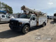 Altec L37MR, Articulating & Telescopic Material Handling Bucket Truck mounted behind cab on 2008 For