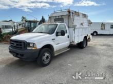 (Plymouth Meeting, PA) 2003 Ford F550 Enclosed Service Truck Runs & Moves, Body & Rust Damage, Crane