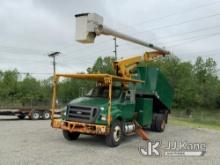 (Fort Wayne, IN) Altec LR7-58, Over-Center Bucket Truck mounted behind cab on 2015 Ford F750 Chipper