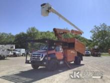 (Smock, PA) Altec LR760-E70, Over-Center Elevator Bucket mounted behind cab on 2013 Ford F750 Chippe