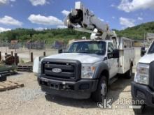 Terex/Telelect Hi-Ranger LT-40, Articulating & Telescopic Bucket mounted behind cab on 2012 Ford F55