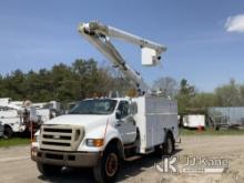 (Bellport, NY) Terex/HiRanger SC42, Over-Center Bucket Truck rear mounted on 2007 Ford F750 Utility