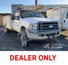 2007 Ford F450 Utility Truck Will not stay running, Must Be Registered Out Of State Due To CA Regist