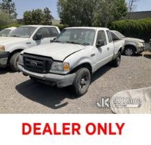 2011 Ford Ranger Extended-Cab Pickup Truck Bad Transmission, Has Body Damage, Must Be Towed