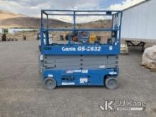 2018 Genie GS-2632 Self-Propelled Scissor Lift, Jack Hammers Pictured NOT Included Runs & Moves