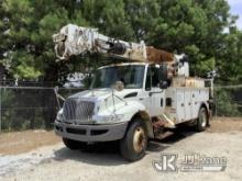 Altec DM47TR, Digger Derrick rear mounted on 2009 International 4300 Utility Truck Not Running, Engi