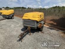 (Villa Rica, GA) 2012 Atlas Copco 185 Air Compressor, Trailer Mounted No Title Runs & Operates