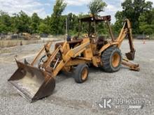 1986 Case 580 Super E Tractor Loader Backhoe Runs, Moves & Operates) (Cracked Digging Bucket, Leakin