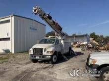 Altec DM47-TR, Digger Derrick rear mounted on 2007 Ford F750 Utility Truck Runs, Moves & Upper Opera