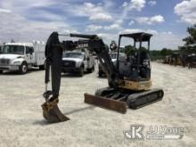 (Villa Rica, GA) 2016 John Deere 35G Mini Hydraulic Excavator Runs, Moves & Operates) (Stick Twisted