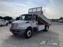 2014 International 4300 Flatbed/Dump Truck Runs, Moves & Dump Operates) ( Body Damage