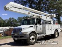 Altec AA755-MH, Material Handling Bucket Truck rear mounted on 2013 International 4300 Utility Truck