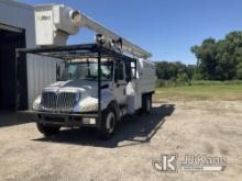 Altec LRV-56, Over-Center Bucket Truck mounted behind cab on 2012 International 4300 Chipper Dump Tr