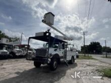 Altec LR758, Over-Center Bucket Truck mounted behind cab on 2013 International 7300 Utility Truck Ru