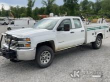 2017 GMC Sierra 3500HD 4x4 Extended-Cab Service Truck Runs & Moves) (Body Damage, Cracked Windshield