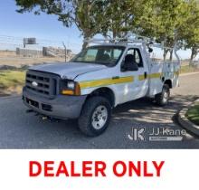 2006 Ford F350 4x4 Service Truck Runs Rough, No Brakes