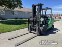 2013 Mitsubishi FD50KD Solid Tired Forklift Runs,Moves, & Operates