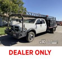 2014 RAM 5500 4x4 Crew-Cab Service Truck Runs & Moves, Check Engine Light On, No GVWR Sticker