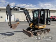2011 John Deere 35D Mini Hydraulic Excavator Runs and Moves, Operates, Some Glass Is Missing