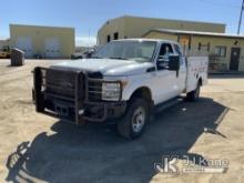 2011 Ford F250 4x4 Extended-Cab Service Truck Runs & Moves) (Minor Body Damage, Seller states transm