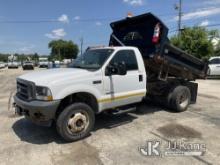 2004 Ford F550 4x4 Dump Truck Runs, Moves, Dump Operates) (Rust Damage, Paint Damage