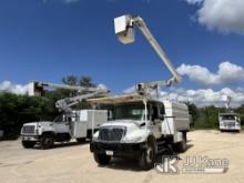 Versalift unknown, Over-Center Bucket Truck mounted behind cab on 2004 International 4300 Chipper Du