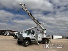 Altec DM47-TR, Digger Derrick rear mounted on 2012 International 7300 4x4 Flatbed/Utility Truck Runs