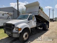 2002 Ford F750 Dump Truck Runs, Moves & Dump Bed Operates