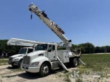 (Northlake, TX) Altec DM47B-TR, Digger Derrick rear mounted on 2015 Kenworth T300 Flatbed/Utility Tr