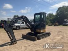 2013 John Deere 35D Mini Hydraulic Excavator Starts, Runs, Moves, Operates) (No Attachment included,