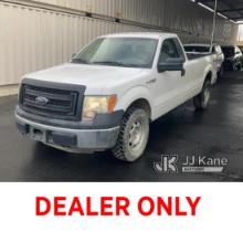 2014 Ford F150 4x4 Pickup Truck Runs & Moves, Tailgate Damage, Bad Tires