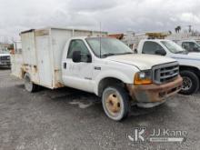2001 Ford F550 Utility Truck Runs & Moves, Rust Damage, Must Be Registered Out Of State Due To CA Re