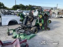 2008 John Deere Zero Turn Riding Mower Not Running, Bad Tires, Stripped Of Parts