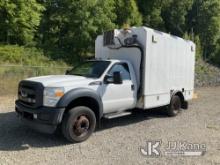 2015 Ford F550 Enclosed Utility/Air Compressor Truck Runs & Moves) (Compressor Makes Air, Rust Damag