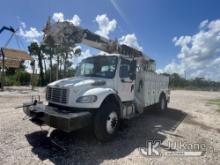 Altec DC47-BR, Digger Derrick rear mounted on 2016 Freightliner M2 106 4x4 Utility Truck Not Running