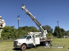 Terex Commander C4047, Digger Derrick rear mounted on 2010 Ford F750 Flatbed/Utility Truck Runs, Mov
