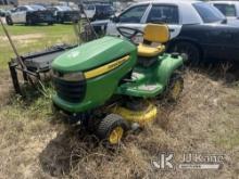 2007 John Deere Riding Lawn Mower, (Municipality Owned) Not Running, Condition Unknown