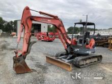(China Grove, NC) 2011 Kubota U45-3ST Mini Hydraulic Excavator Runs, Moves, & Operates) (Paint Damag