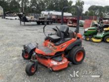 Kubota 60 In Zero Turn Riding Mower Runs, Moves & Operates