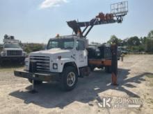 (Bellport, NY) Elliott ECE3-65H, Sign Crane Platform Lift mounted behind cab on 1987 International 1