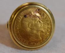 SOLID GOLD COIN RING!!!