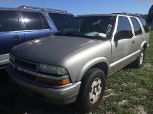 7-10238 (Cars-SUV 4D)  Seller: Florida State F.W.C. 2002 CHEV BLAZER