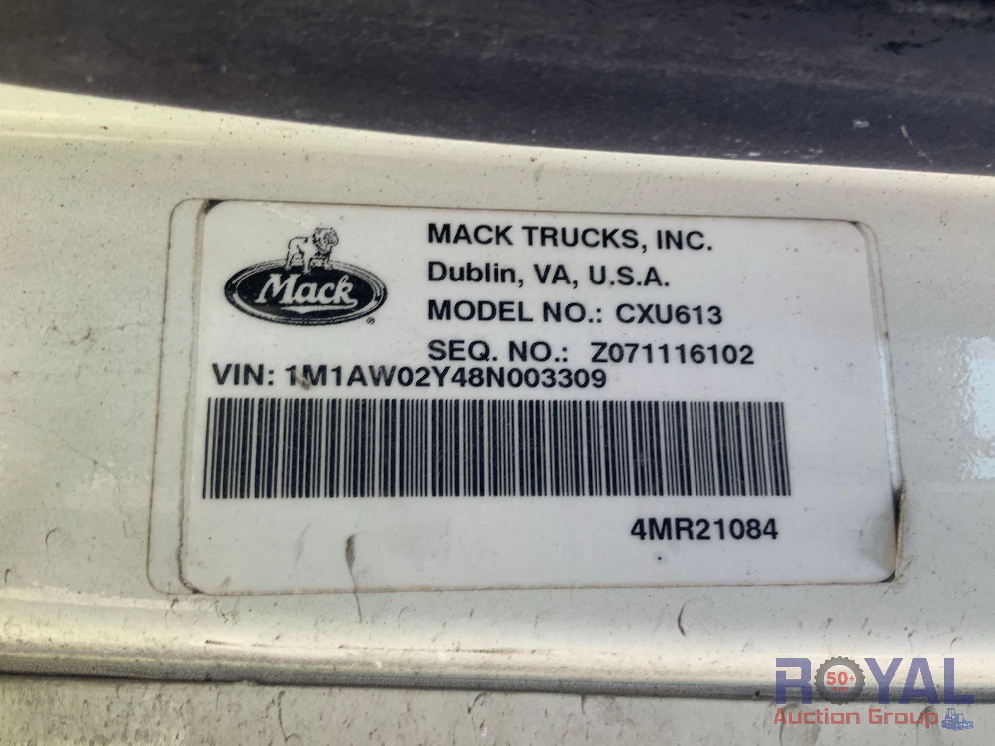 2008 Mack CXU613 Daycab T/A Truck Tractor