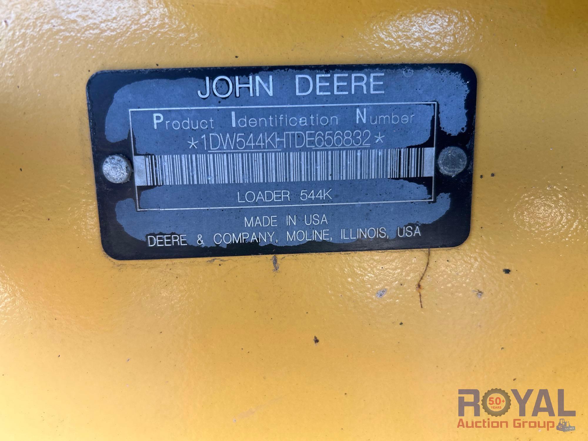 2014 John Deere 544k 4x4 High Lift Articulated Wheel Loader