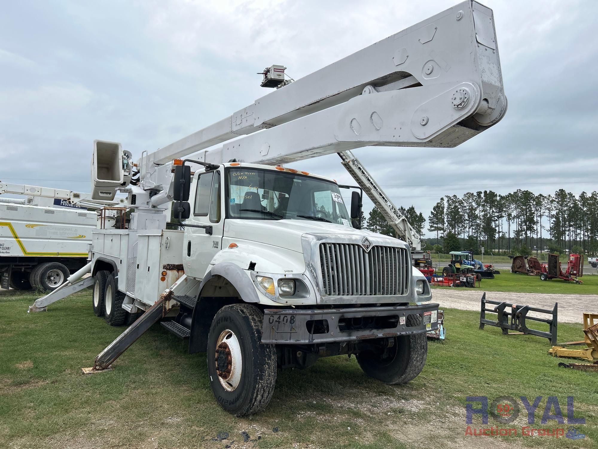 2007 International 7400 6x6 Altec A77T 77FT Bucket Truck