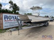 2004 25ft. Twin Vee Catamaran Center Console Boat with Aluminum Trailer