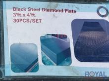 Black steel diamond plate 3ft x 4ft
