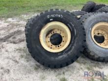 8 used tires with rims